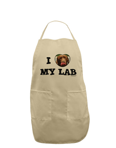 I Heart My Lab Adult Apron-Bib Apron-TooLoud-Stone-One-Size-Davson Sales