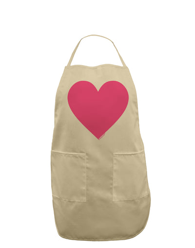 Big Pink Heart Valentine's Day Adult Apron-Bib Apron-TooLoud-Stone-One-Size-Davson Sales