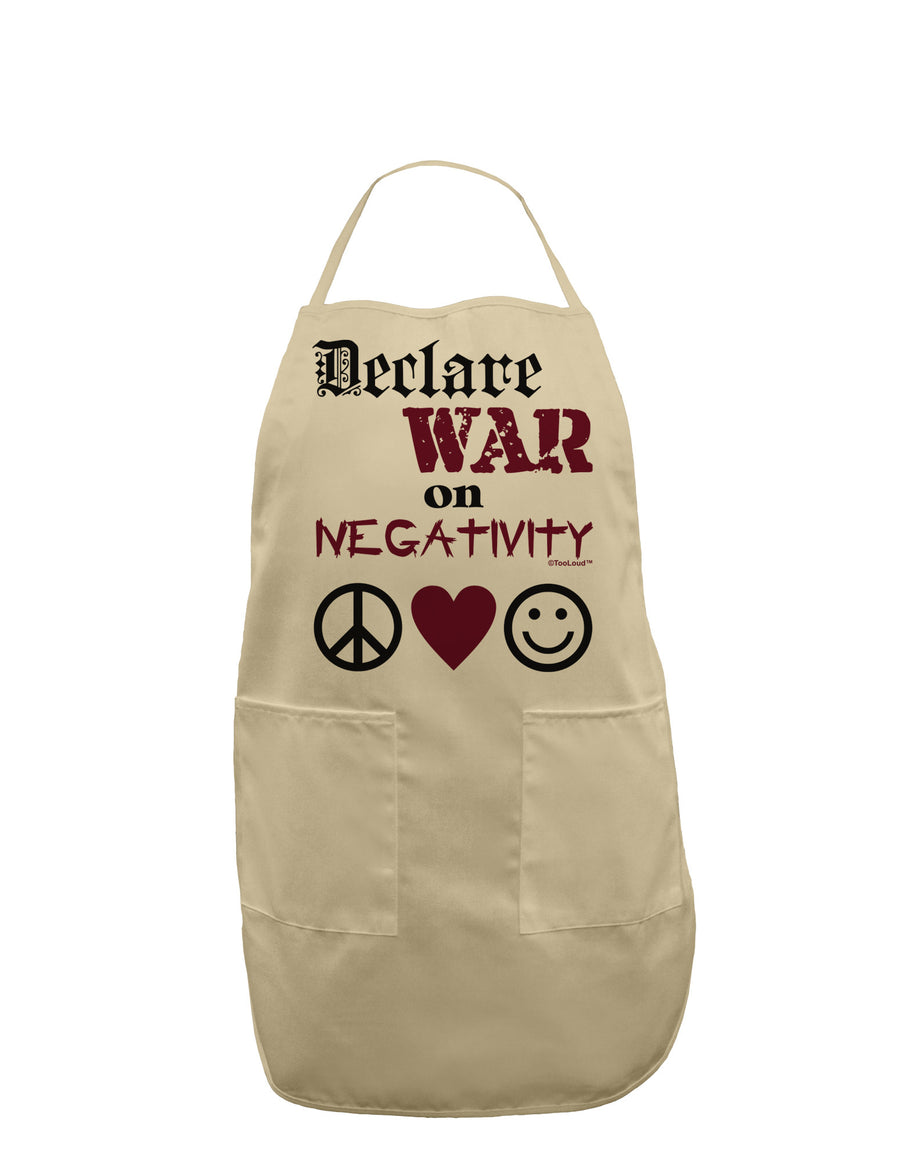 Declare War on Negativity Adult Apron by-Bib Apron-TooLoud-White-One-Size-Davson Sales