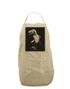 Tyrannosaurus Rex Design - Grayscale Adult Apron by TooLoud-Bib Apron-TooLoud-Stone-One-Size-Davson Sales