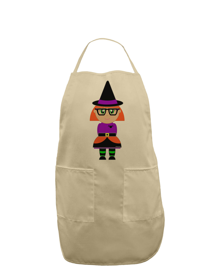 Cute Witch Halloween Adult Apron-Bib Apron-TooLoud-White-One-Size-Davson Sales