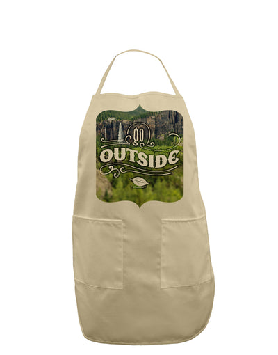 Go Outside - Beautiful Cliffs Adult Apron by-Bib Apron-TooLoud-Stone-One-Size-Davson Sales