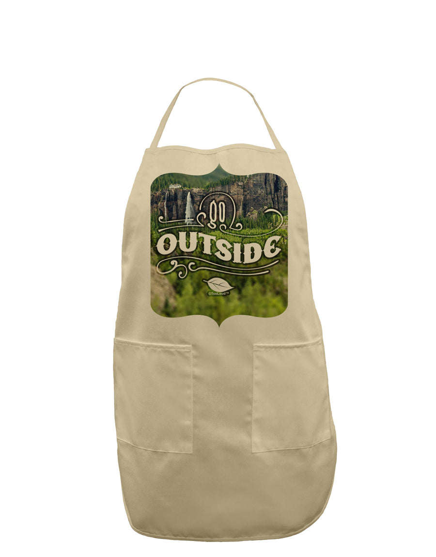 Go Outside - Beautiful Cliffs Adult Apron by-Bib Apron-TooLoud-White-One-Size-Davson Sales