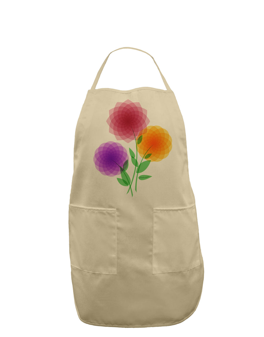 Crystal Dahlias Adult Apron-Bib Apron-TooLoud-White-One-Size-Davson Sales