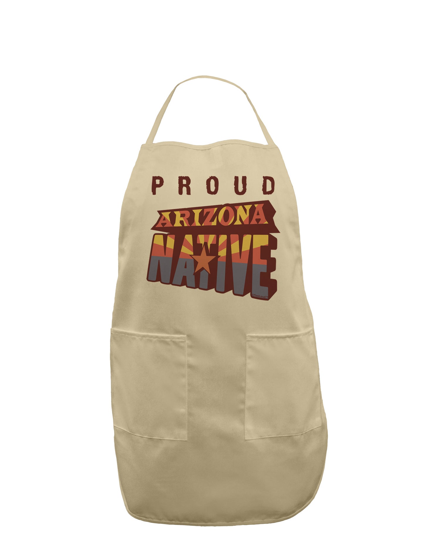 Proud Arizona Native Adult Apron-Bib Apron-TooLoud-Stone-One-Size-Davson Sales