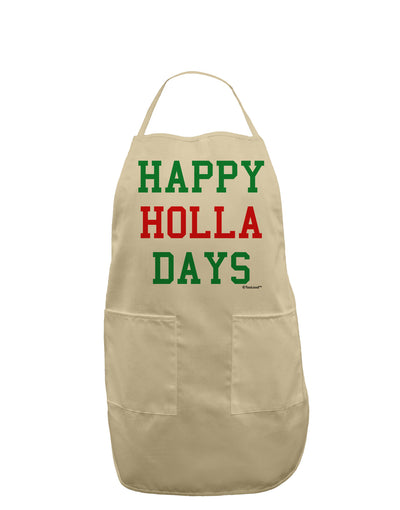 Happy Holla Days - Red and Green Adult Apron by TooLoud-Bib Apron-TooLoud-Stone-One-Size-Davson Sales