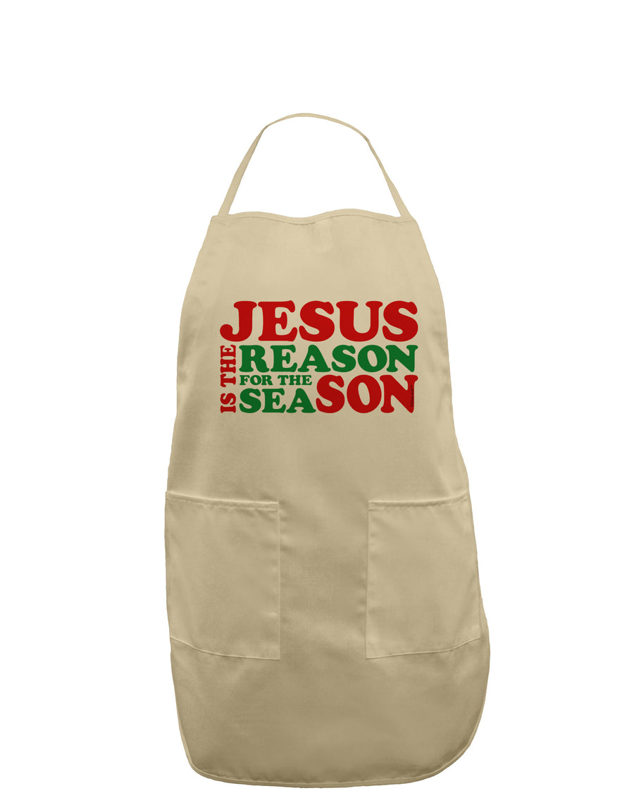 Jesus is the Reason for the Season Christmas Adult Apron-Bib Apron-TooLoud-White-One-Size-Davson Sales