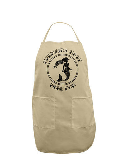 Mermaids Have More Fun - Distressed Adult Apron-Bib Apron-TooLoud-Stone-One-Size-Davson Sales