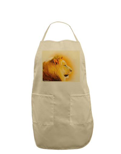 Lion Watercolor 3 Adult Apron-Bib Apron-TooLoud-Stone-One-Size-Davson Sales