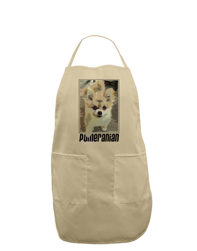 Pomeranian Step Out Adult Apron by TooLoud-Bib Apron-TooLoud-Stone-One-Size-Davson Sales