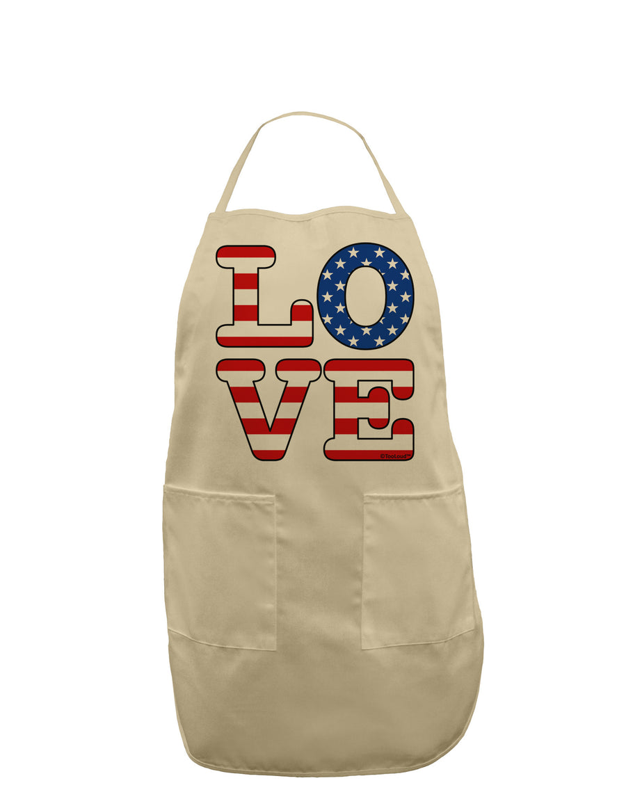 American Love Design Adult Apron by TooLoud-Bib Apron-TooLoud-White-One-Size-Davson Sales