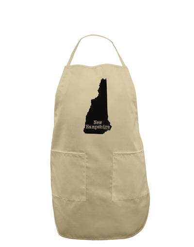 New Hampshire - United States Shape Adult Apron by TooLoud-Bib Apron-TooLoud-Stone-One-Size-Davson Sales