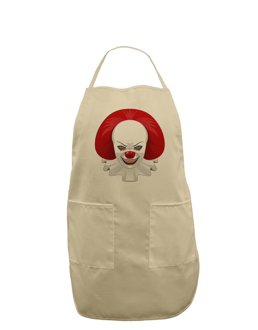 Scary Clown Face B - Halloween Adult Apron-Bib Apron-TooLoud-White-One-Size-Davson Sales