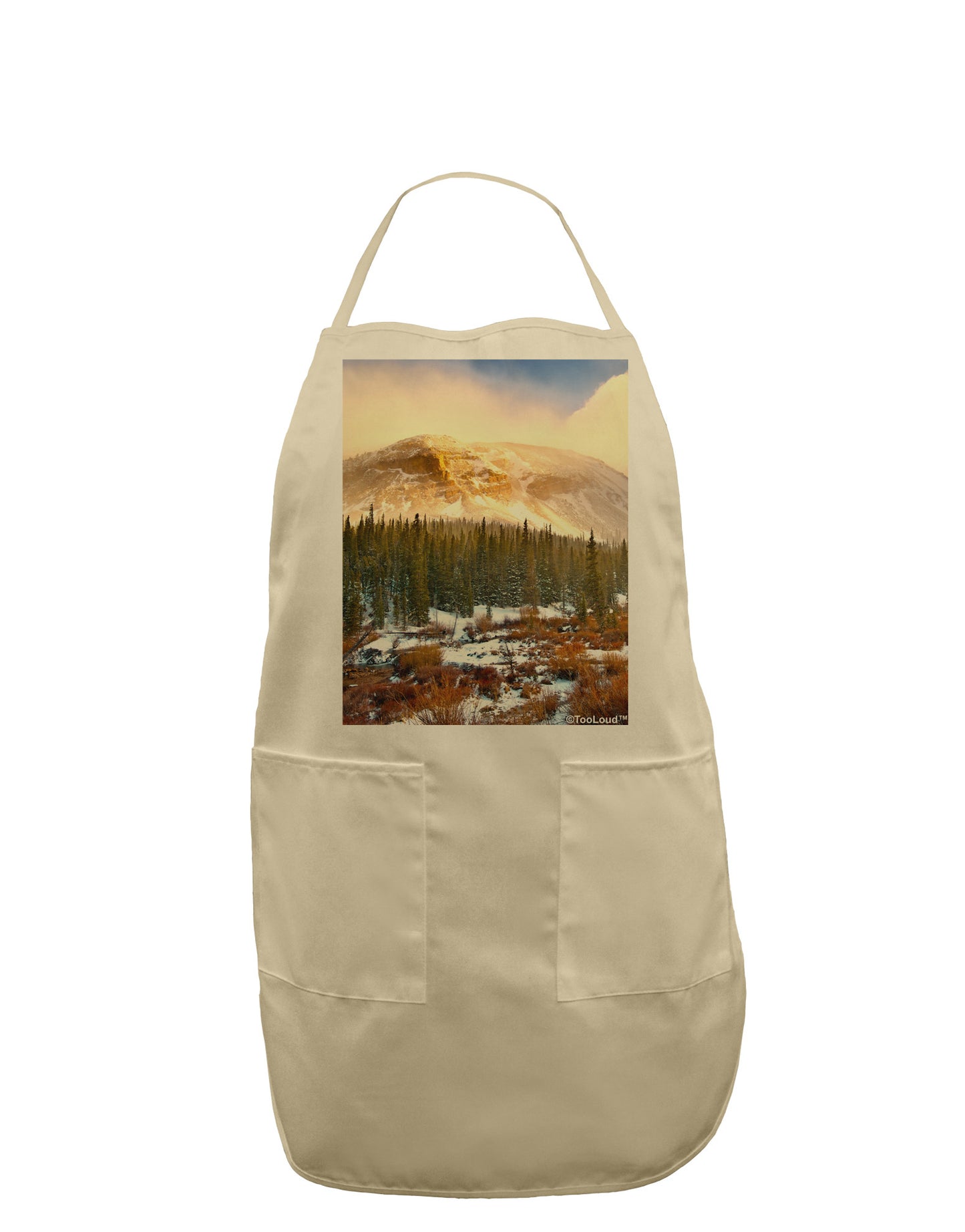 Nature Photography - Mountain Glow Adult Apron by-Bib Apron-TooLoud-Stone-One-Size-Davson Sales