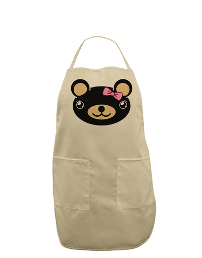 Kyu-T Head - Night Beartholomea Girl Teddy Bear Adult Apron-Bib Apron-TooLoud-Stone-One-Size-Davson Sales