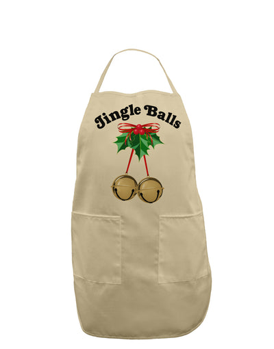 Jingle Balls with Text Adult Apron-Bib Apron-TooLoud-Stone-One-Size-Davson Sales