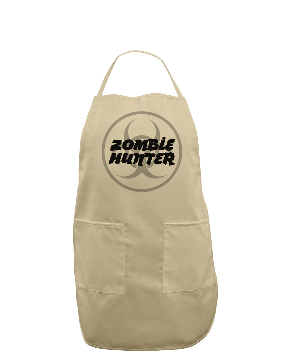 Zombie Hunter - Zombie Apocalypse Adult Apron-Bib Apron-TooLoud-White-One-Size-Davson Sales