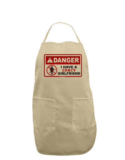 Danger - Crazy Girlfriend Adult Apron-Bib Apron-TooLoud-Stone-One-Size-Davson Sales