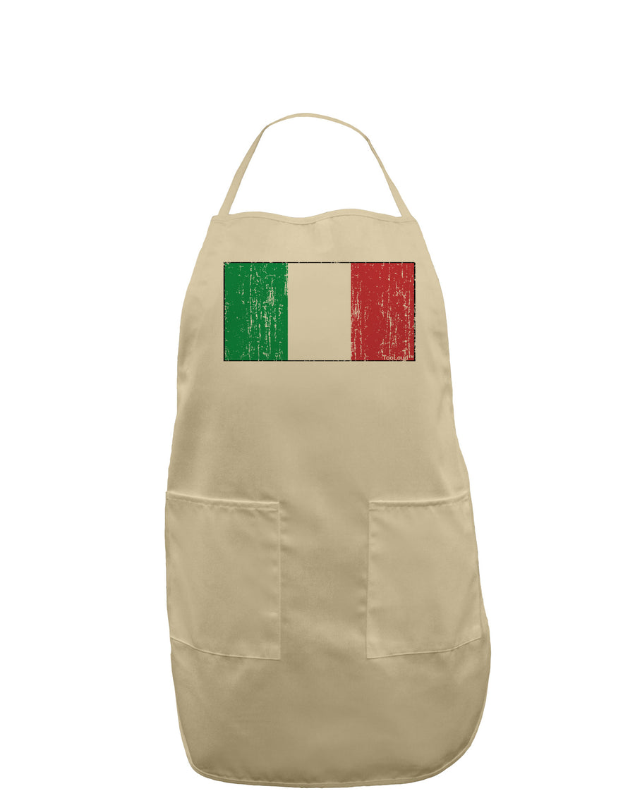 Italian Flag - Distressed Adult Apron by TooLoud-Bib Apron-TooLoud-White-One-Size-Davson Sales