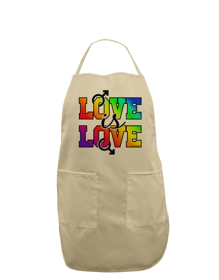 Love Is Love Gay Pride Adult Apron-Bib Apron-TooLoud-White-One-Size-Davson Sales