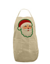 Cute Santa Claus Face Faux Applique Adult Apron-Bib Apron-TooLoud-Stone-One-Size-Davson Sales