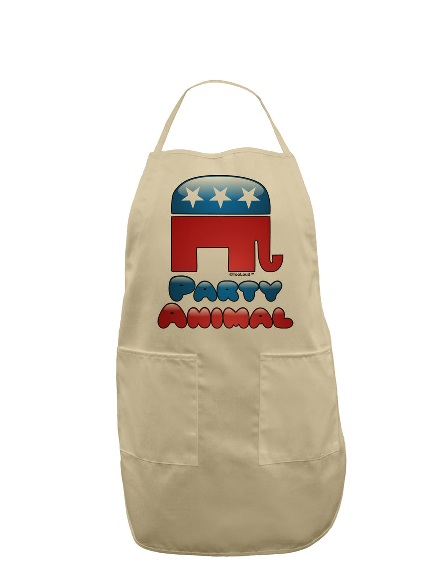 Republican Party Animal Adult Apron-Bib Apron-TooLoud-White-One-Size-Davson Sales