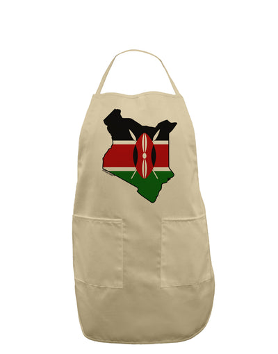 Kenya Flag Silhouette Adult Apron-Bib Apron-TooLoud-Stone-One-Size-Davson Sales