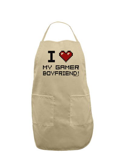 I Heart My Gamer Boyfriend Adult Apron-Bib Apron-TooLoud-Stone-One-Size-Davson Sales