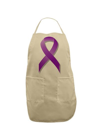 Epilepsy Awareness Ribbon - Purple Adult Apron-Bib Apron-TooLoud-Stone-One-Size-Davson Sales