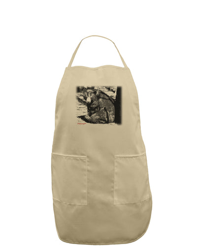 Creepy Black Bear Adult Apron-Bib Apron-TooLoud-Stone-One-Size-Davson Sales