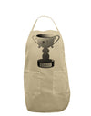 Number One Dad Trophy - Grayscale Adult Apron-Bib Apron-TooLoud-Stone-One-Size-Davson Sales