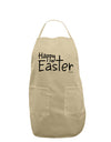 Happy Easter with Cross Adult Apron by TooLoud-Bib Apron-TooLoud-Stone-One-Size-Davson Sales