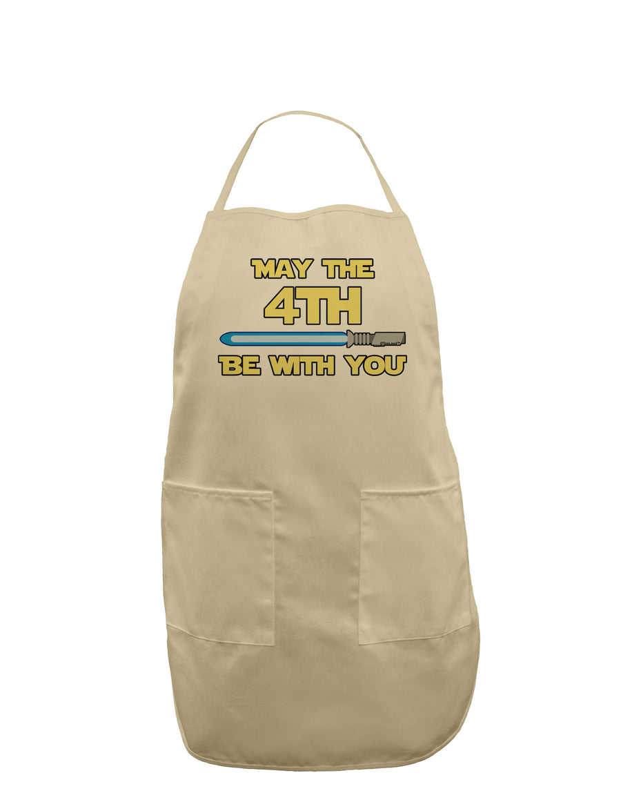 4th Be With You Beam Sword 2 Adult Apron-Bib Apron-TooLoud-White-One-Size-Davson Sales