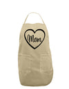 Mom Heart Design Adult Apron by TooLoud-Bib Apron-TooLoud-Stone-One-Size-Davson Sales