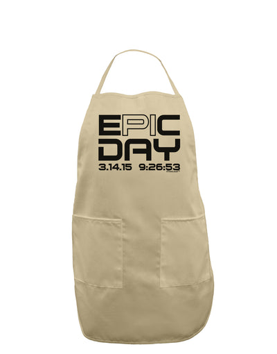 Epic Pi Day Text Design Adult Apron by TooLoud-Bib Apron-TooLoud-Stone-One-Size-Davson Sales