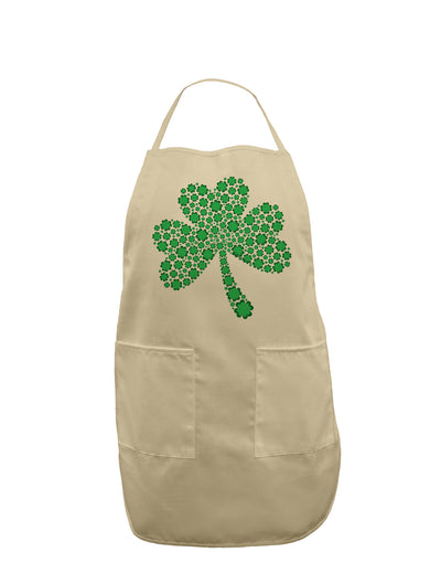 St. Patrick's Day Shamrock Design - Shamrocks Adult Apron by TooLoud-Bib Apron-TooLoud-Stone-One-Size-Davson Sales