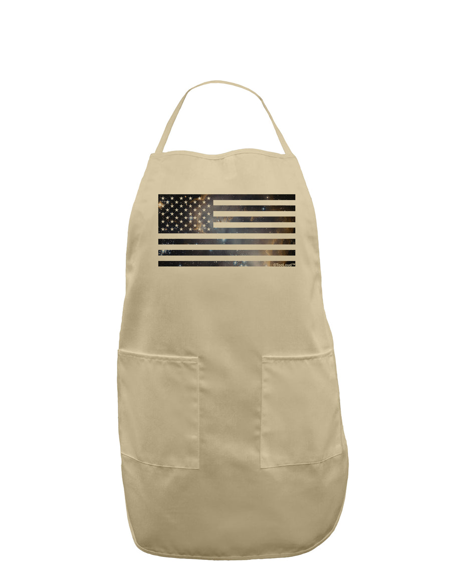 American Flag Galaxy Adult Apron by TooLoud-Bib Apron-TooLoud-White-One-Size-Davson Sales