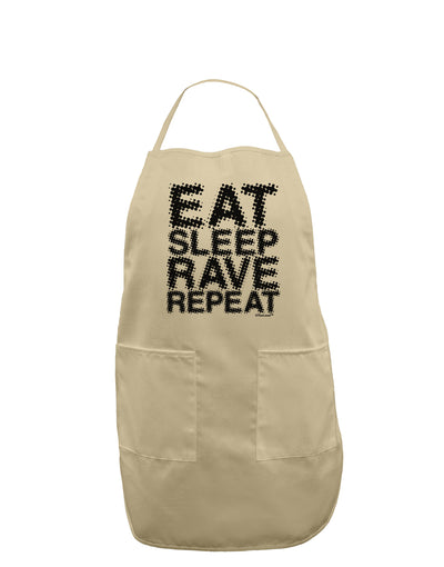 Eat Sleep Rave Repeat Adult Apron by TooLoud-Bib Apron-TooLoud-Stone-One-Size-Davson Sales