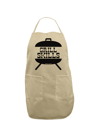 Grill Skills Grill Design Adult Apron by TooLoud-Bib Apron-TooLoud-Stone-One-Size-Davson Sales