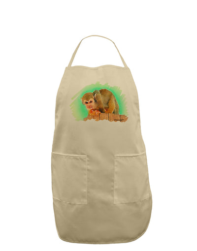 Squirrel Monkey Watercolor Adult Apron-Bib Apron-TooLoud-Stone-One-Size-Davson Sales