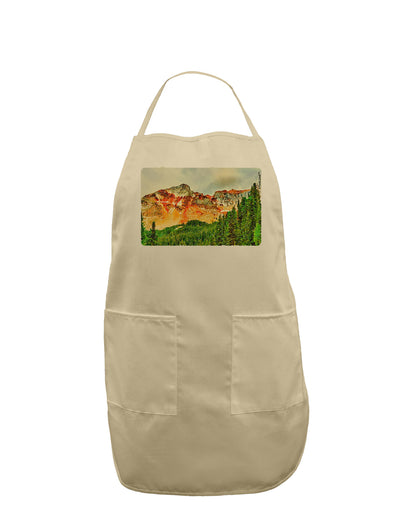 Colorado Forrest Watercolor Adult Apron-Bib Apron-TooLoud-Stone-One-Size-Davson Sales