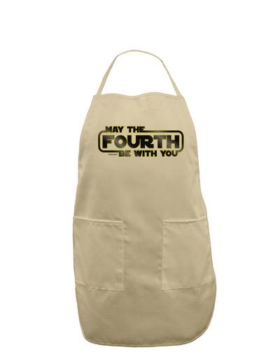 May The Fourth Be With You Adult Apron-Bib Apron-TooLoud-Stone-One-Size-Davson Sales