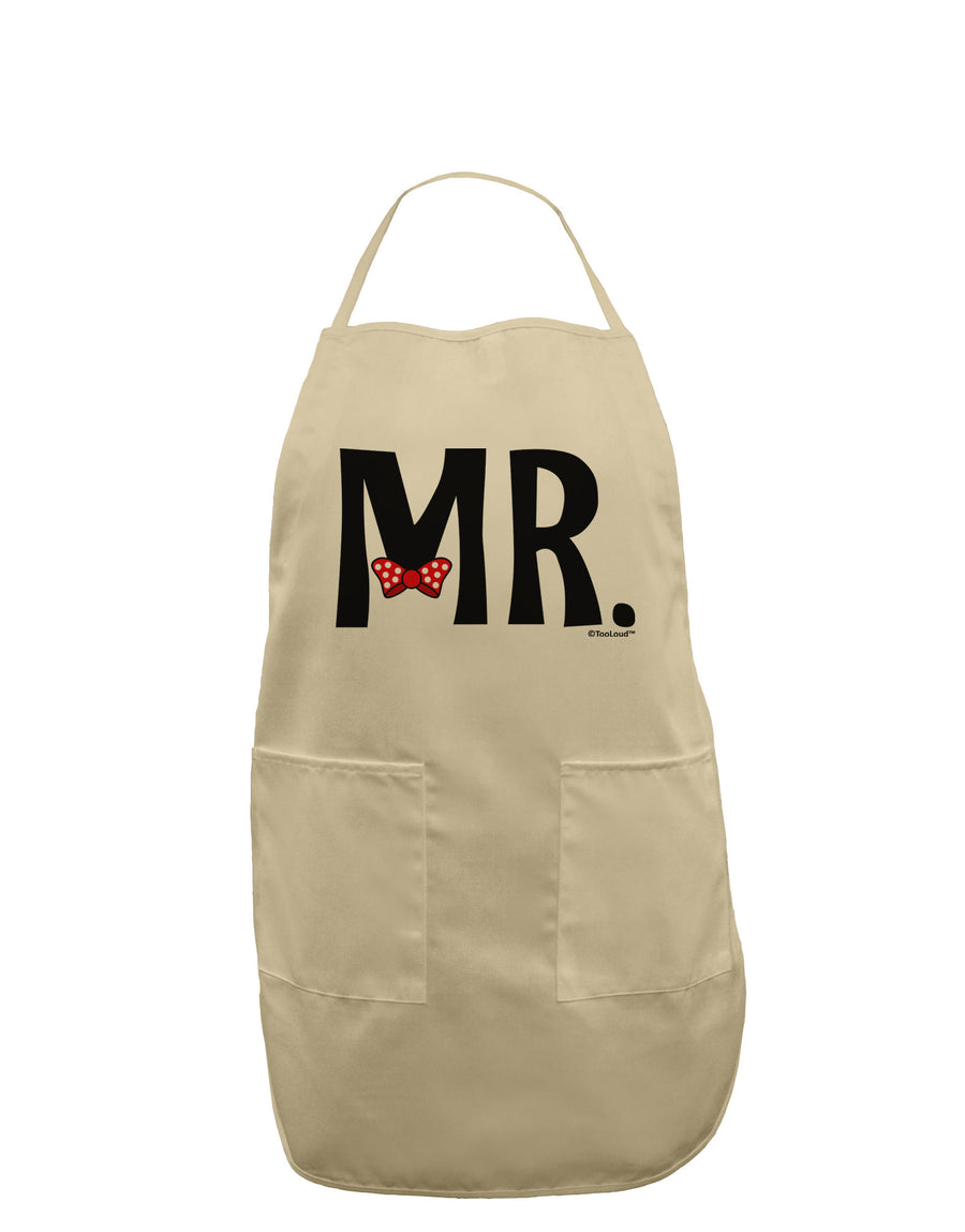 Matching Mr and Mrs Design - Mr Bow Tie Adult Apron by TooLoud-Bib Apron-TooLoud-White-One-Size-Davson Sales