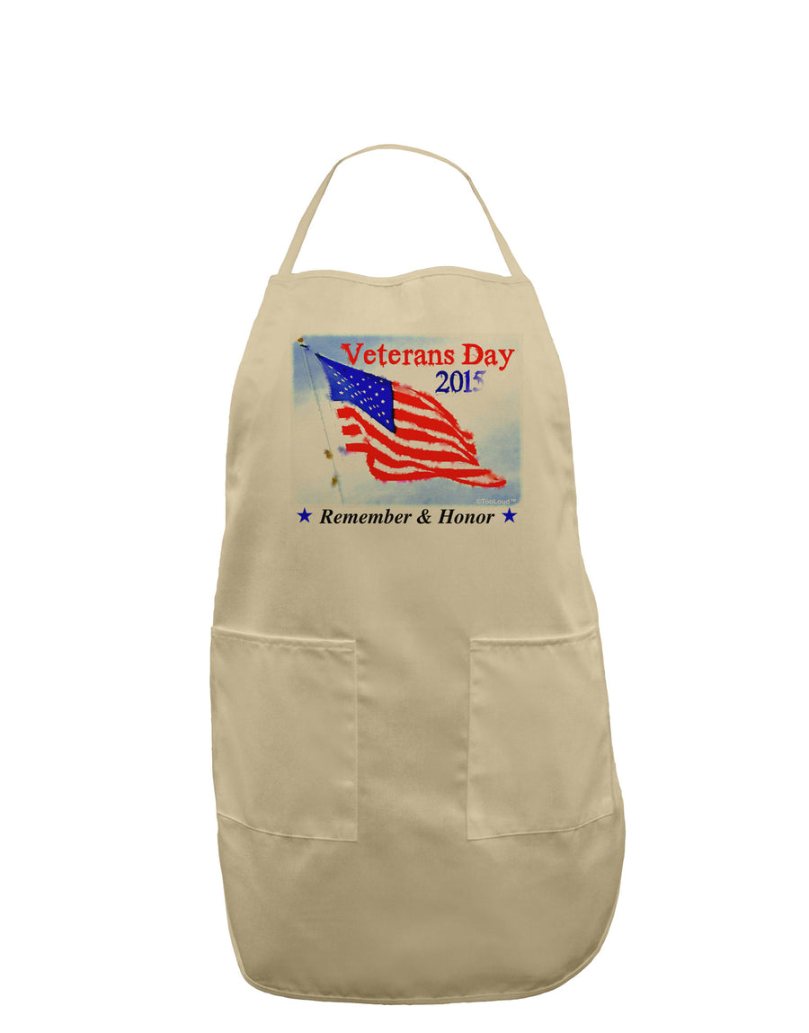 Veterans Day 2015 WaterColor Adult Apron-Bib Apron-TooLoud-White-One-Size-Davson Sales