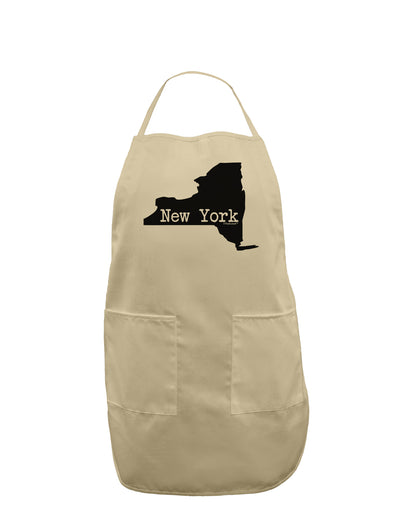 New York - United States Shape Adult Apron by TooLoud-Bib Apron-TooLoud-Stone-One-Size-Davson Sales