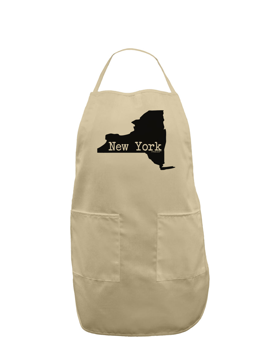 New York - United States Shape Adult Apron by TooLoud-Bib Apron-TooLoud-White-One-Size-Davson Sales