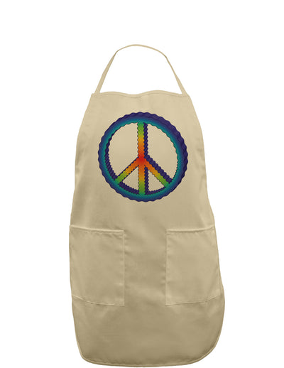 Rainbow Peace Adult Apron-Bib Apron-TooLoud-Stone-One-Size-Davson Sales