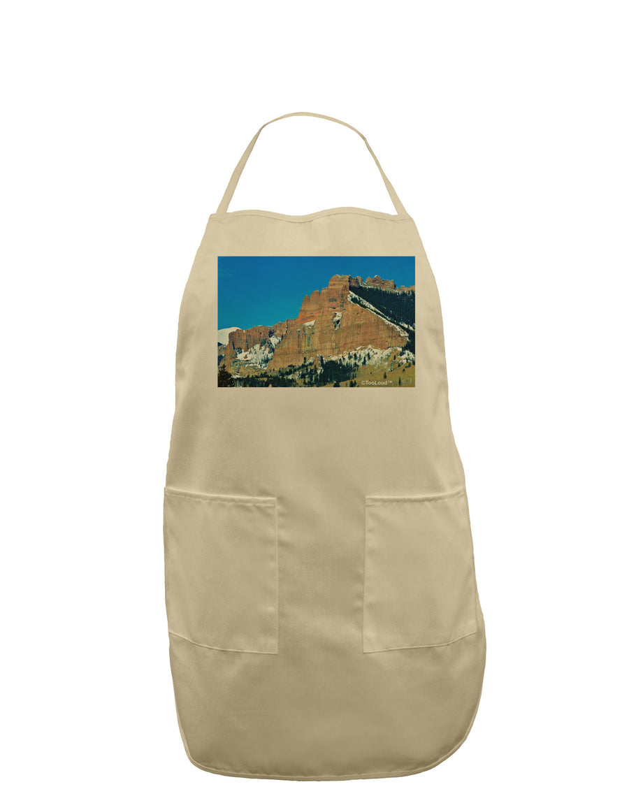 Colorado Snowy Mountains Adult Apron-Bib Apron-TooLoud-White-One-Size-Davson Sales