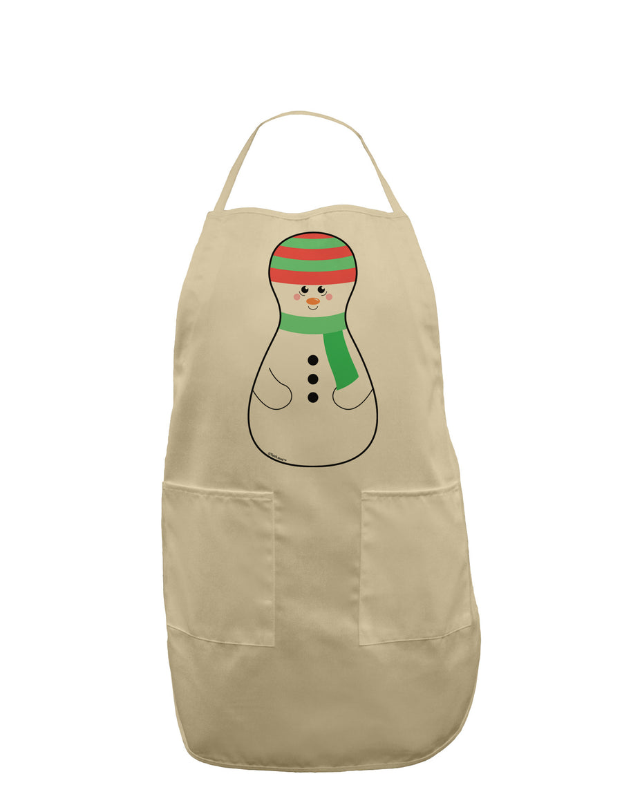 Cute Snowman Matryoshka Nesting Doll - Christmas Adult Apron-Bib Apron-TooLoud-White-One-Size-Davson Sales