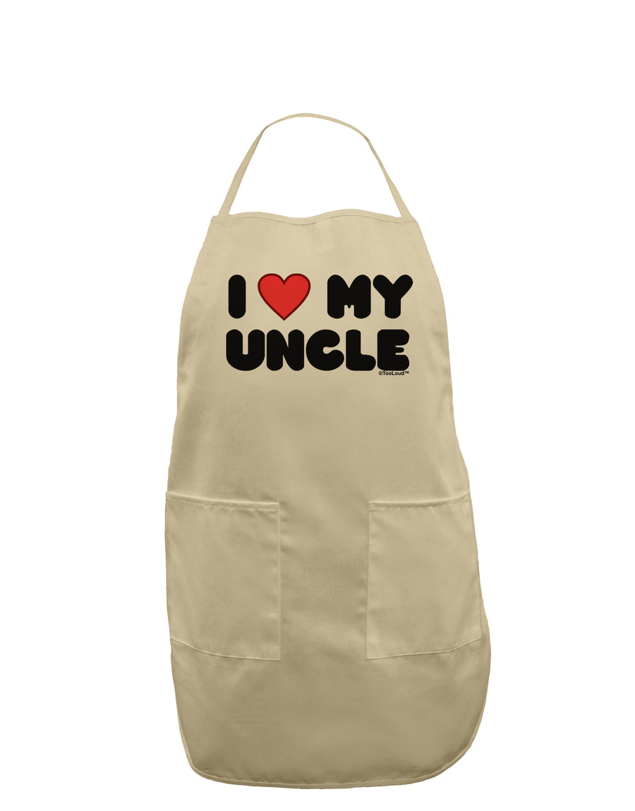 I Heart My Uncle Adult Apron by TooLoud-Bib Apron-TooLoud-White-One-Size-Davson Sales